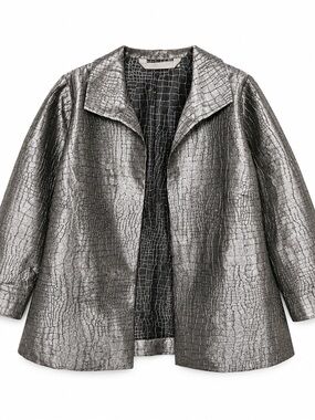 Modern Textured Open Jacket Silver | Chico’s